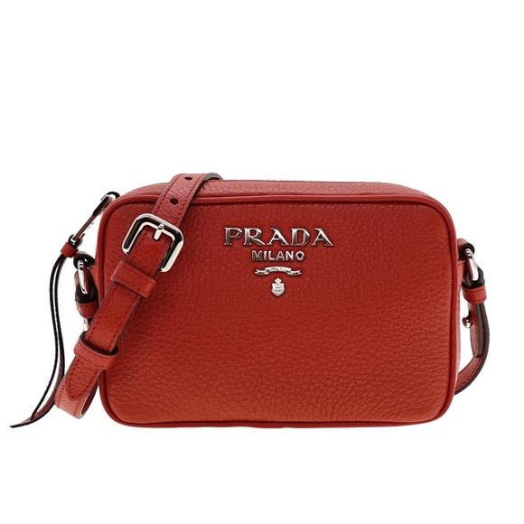 Prada Navy Blue Vitello Phenix Bandoliera Leather Crossbody Bag